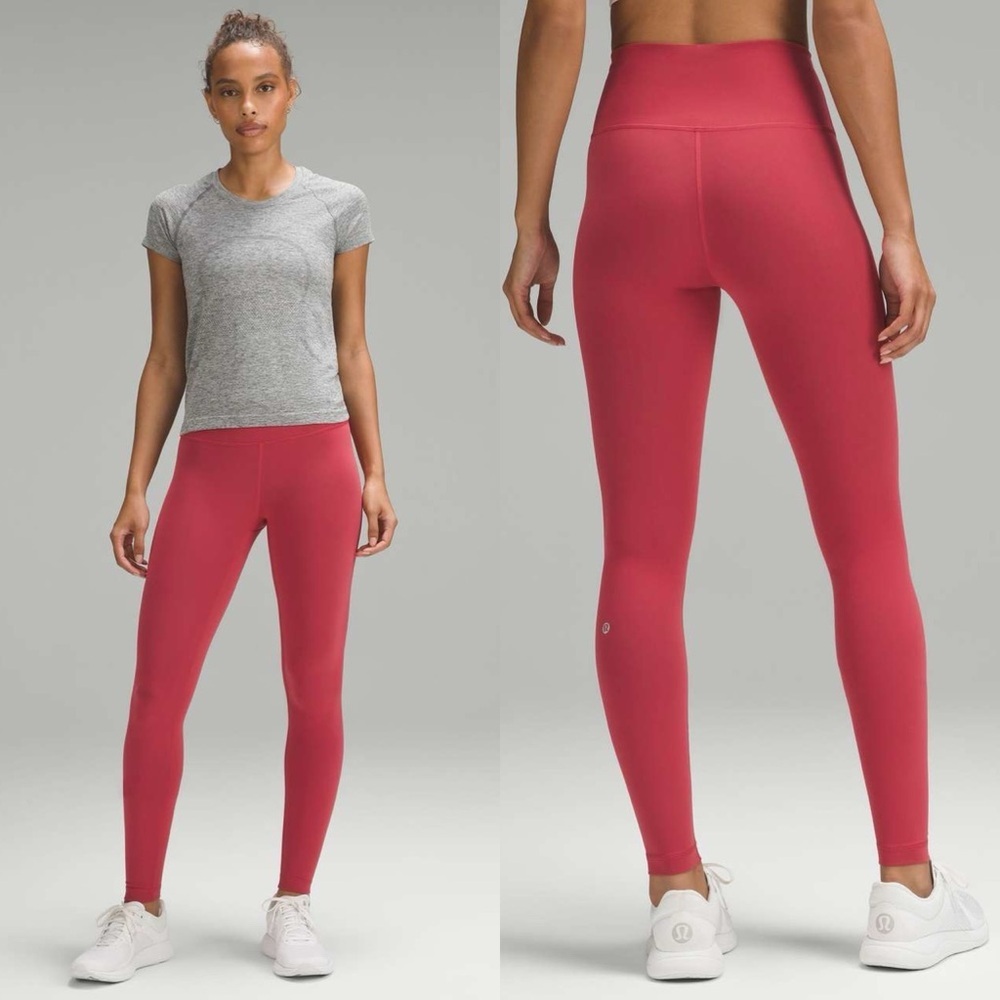 Lululemon Wunder Train High Rise Tight Legging 28" Vintage Rose Pink Full Length